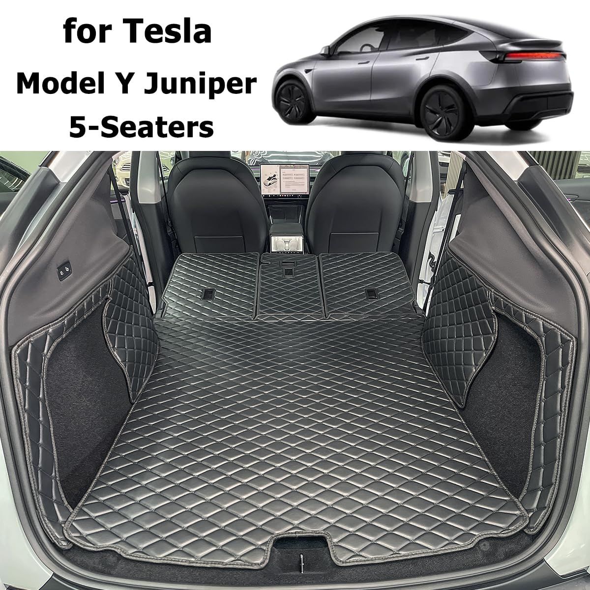 Kofferraumwanne für Tesla Model Y Juniper 2025-2026 (5-Sitzer) | Kofferraummatte Kofferraumabdeckung