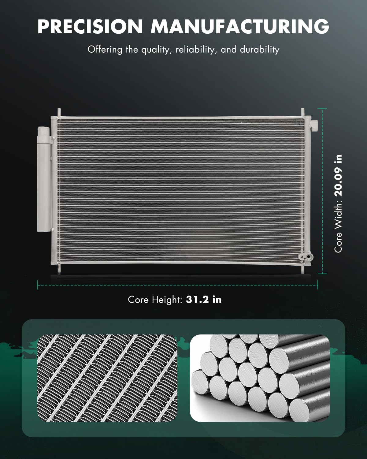 SCITOO Condenser Air Conditioning Compatible with Honda CR-V CRV 2012-2016 L4 2.4L, Replace# 80110T0AA01