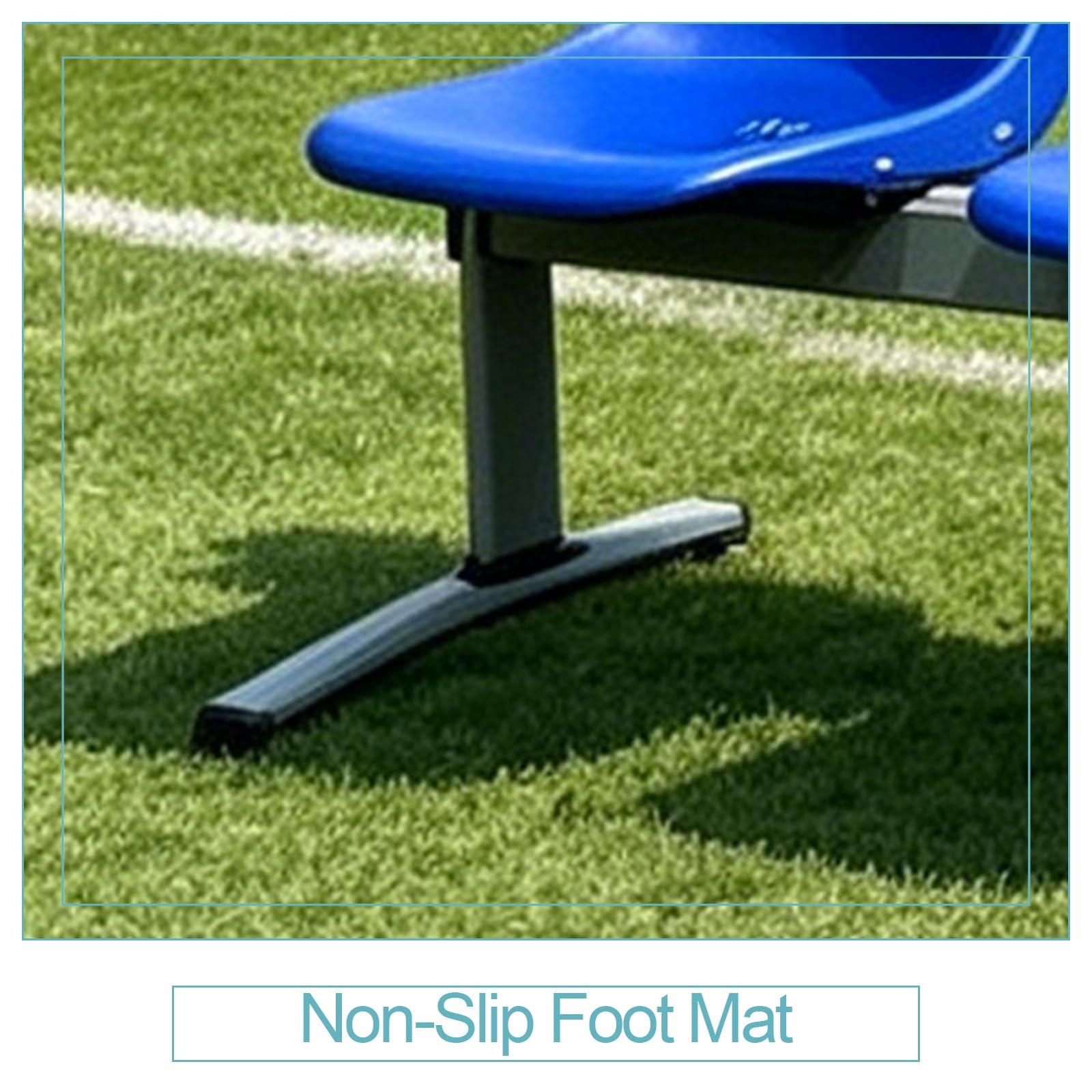 2 Sitzer Flughafenempfangsbank, Metallgestell, Tragkraft 400kg, Kunststoffbank für Stadien und Flughäfen, 118x78x50cm(Green)