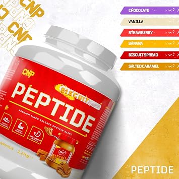 CNP Professional Peptide, High Protein 48g Premium Timed Release Protein Blend, Micellar Casein, Digestive Enzymes, 2.2Kg, 6 Flavours Available (Banana)