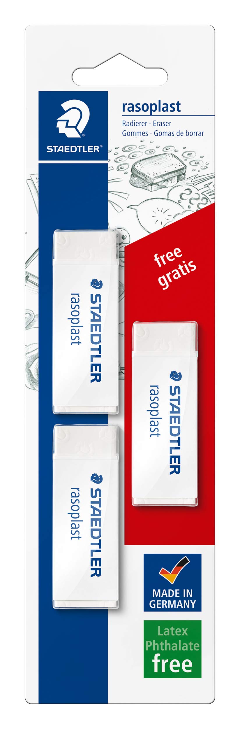 STAEDTLER - Gomme sans latex - vert olive Pas Cher | Bureau Vallée