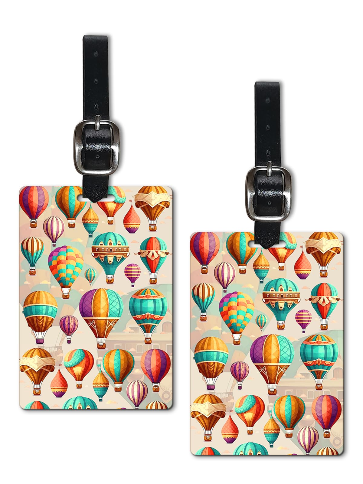 Lentikart 3D Lenticular Luggage Tag Set of 2 | Colourful Hot Air Balloon Adventure | Luggage/Bag/Travel ID Label Tags for Suitcase & School Bags-image-48