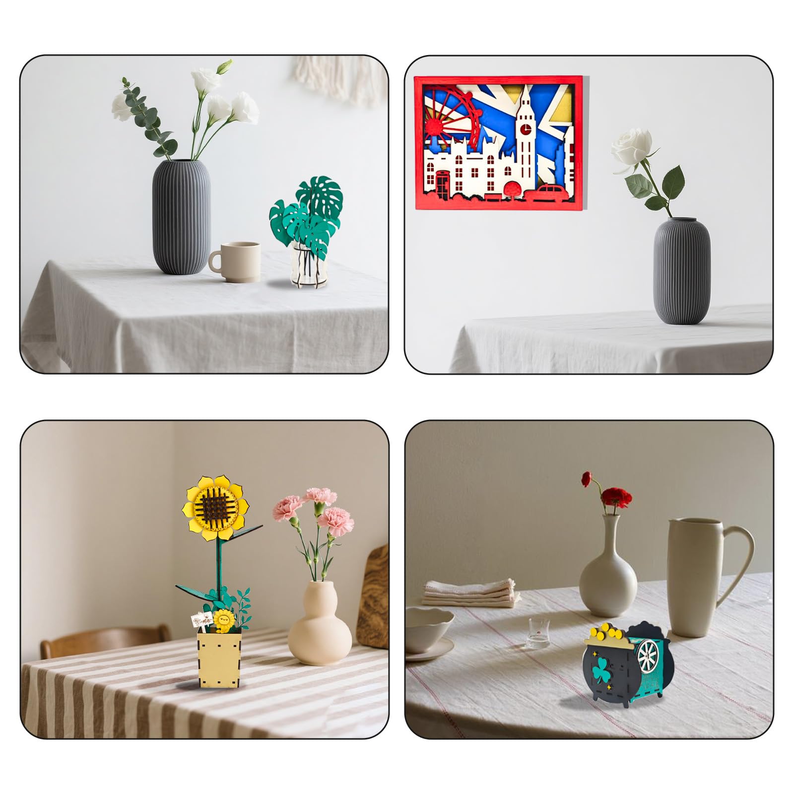 SCULPFUN Placas de madera contrachapada de 3 mm de color, 30 x 30 cm, 8 unidades de madera de tilo, madera preteñida láser y madera grabada, no necesita pintura en aerosol, para corte láser, grabado