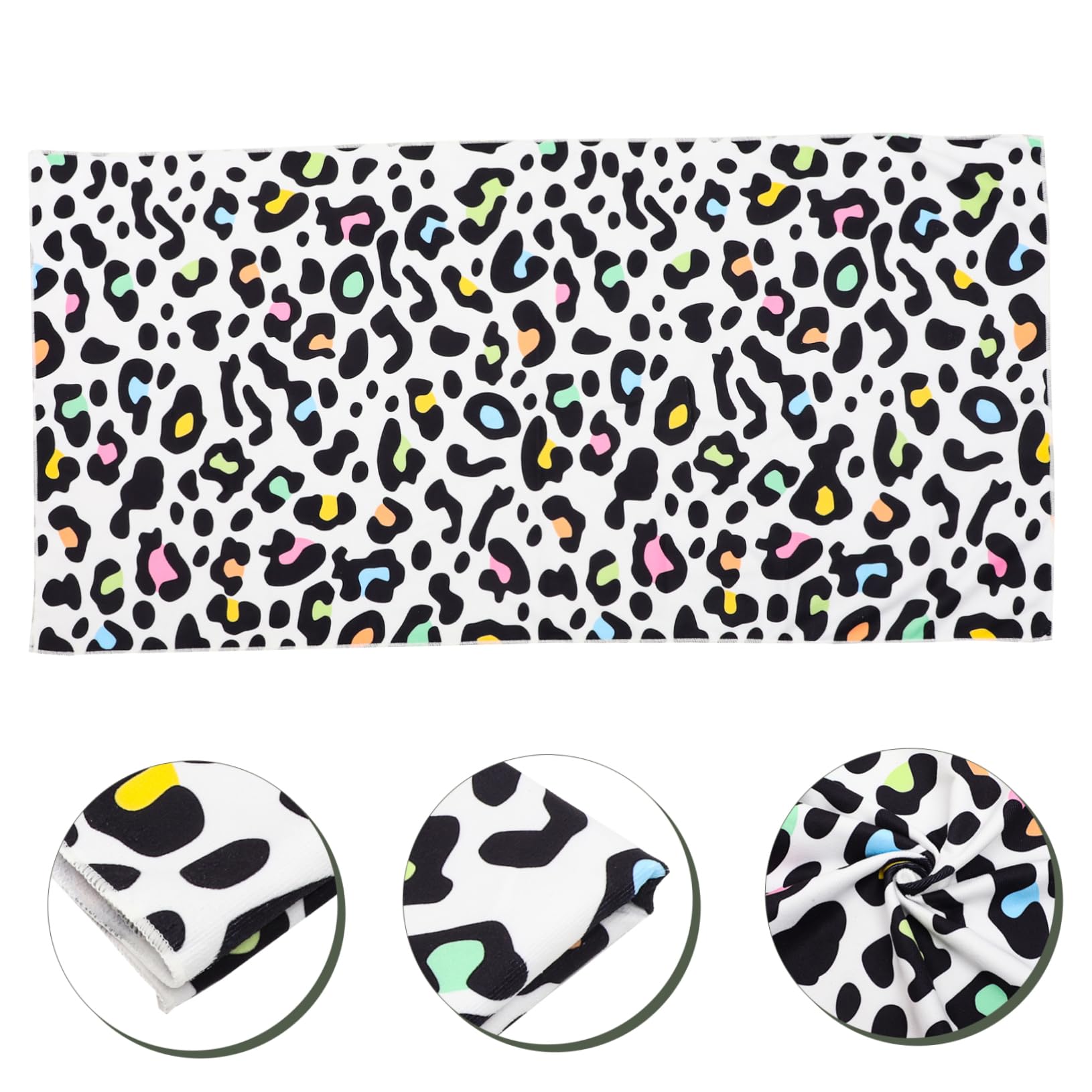 PRETYZOOM 2 Pz asciugamano da bagno con stampa leopardata asciugamano portatile asciugamano palestra telo mare in microfibra asciugamani in microfibra telo piscina estivo telo mare