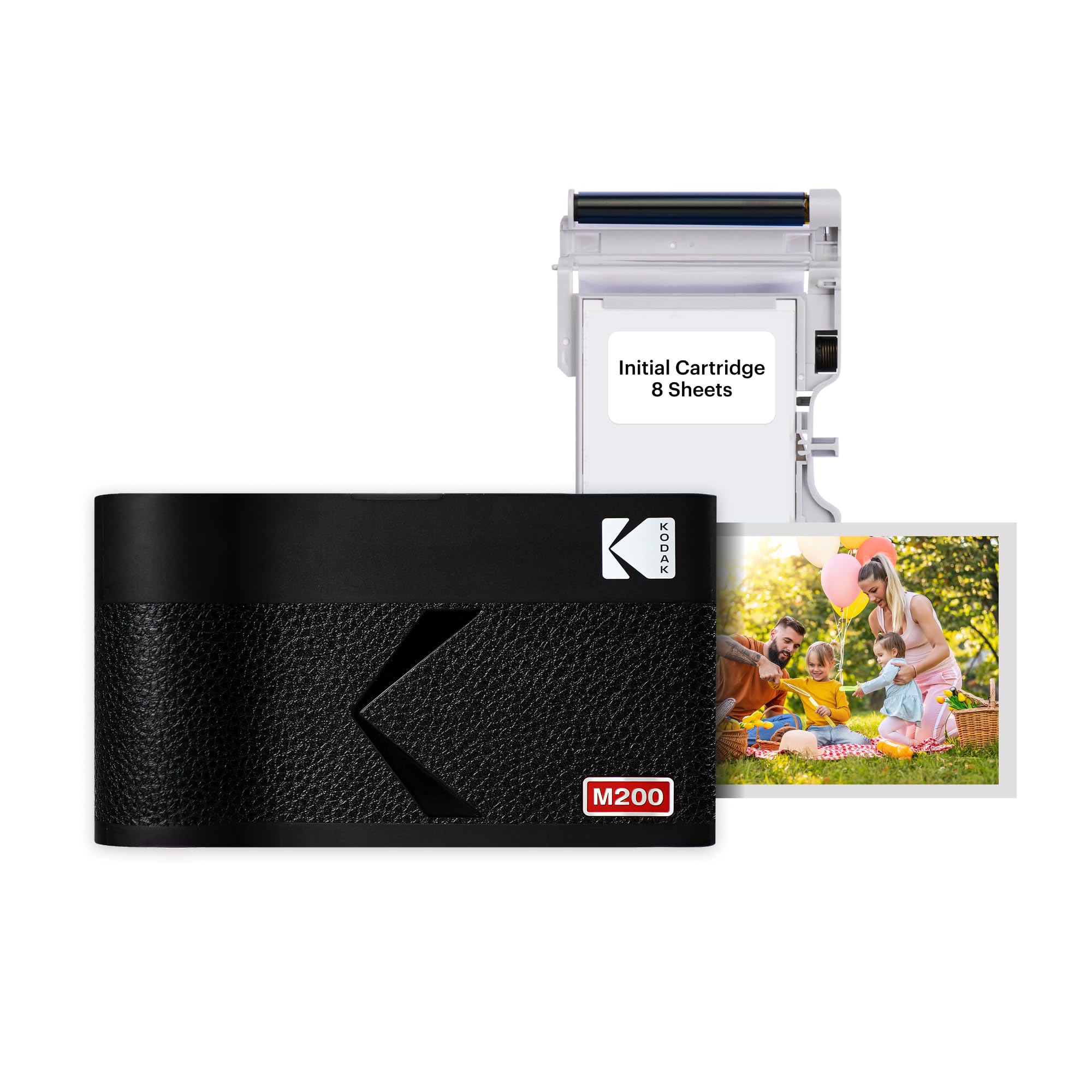 KODAK Mini 2 ERA 4PASS Mobil Fotoğraf Yazıcısı (5,3 x 8,6 cm) (Siyah, Fotoğraf Yazıcısı + 8 Yaprak)