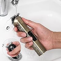 Vista 6 de Hatteker Beard Trimmer Kit Professional Hair Clipper Zero Gapped T-Blade Electric Razor Shaver for Nose Ear Body Face Mustache Trimmer for Men bronce