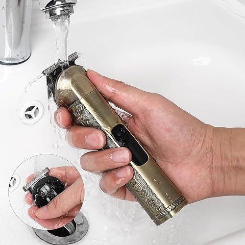 Miniatura 6 de Hatteker Beard Trimmer Kit Professional Hair Clipper Zero Gapped T-Blade Electric Razor Shaver for Nose Ear Body Face Mustache Trimmer for Men