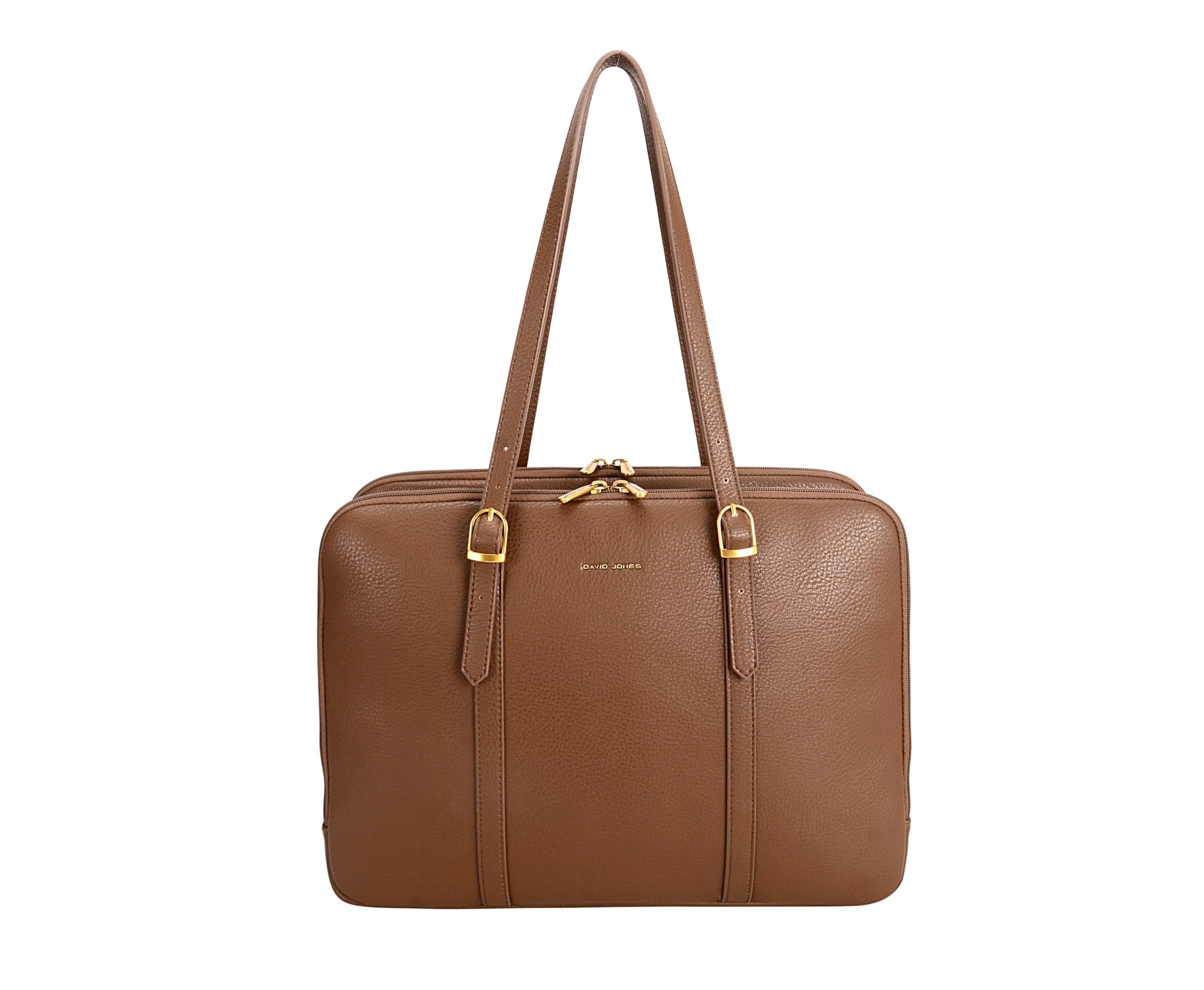 David Jones Damen-Einkaufstasche, Kunstleder, 3 Fächer, A4, Schultertasche, Paris