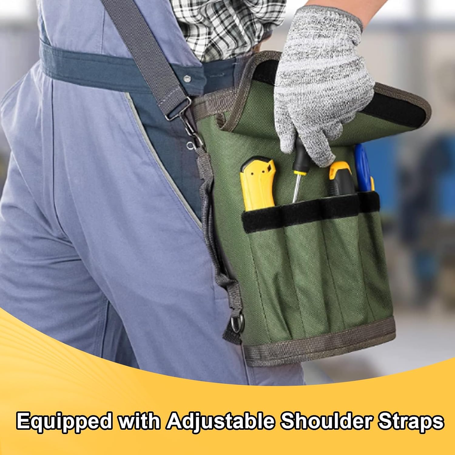 Tool Bag Organizer Roll Up: Gifts for Men Dad Valentines Day Gifts for Him Boyfriend Husband Birthday Portable Motorcycle Tool Box Woodworking Gift for Mechanic Craftsman Electrician Rollup Toolbag - Image 5