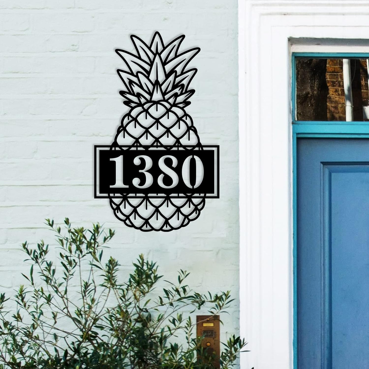 Custom Metal Compass Address Sign, Personalized Compass Metal House Number Sign, Personalized Address Plaques for Outside,Nautical Address Wall Art