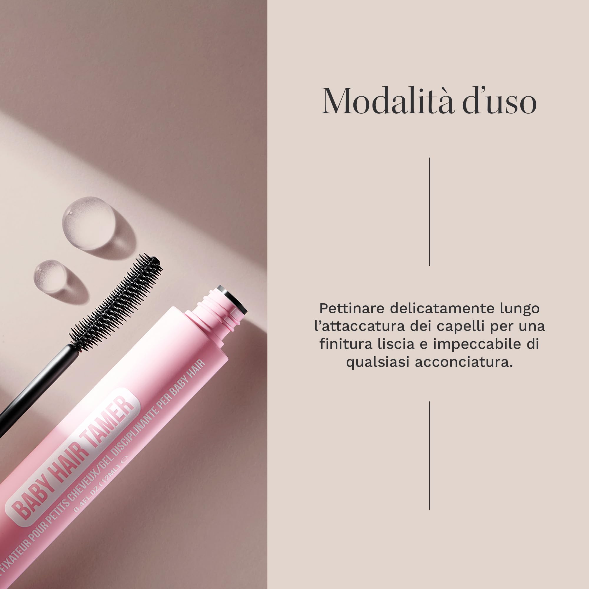 HAIR BURST Baby Hair Tamer – Stick per Capelli Ribelli, Anti-Crespo e Anti-Umidità – Con Oli Naturali di Cocco e Argan – Tenuta Non Grassa, Facile da Applicare – Vegano, 95,6% Ingredienti Naturali