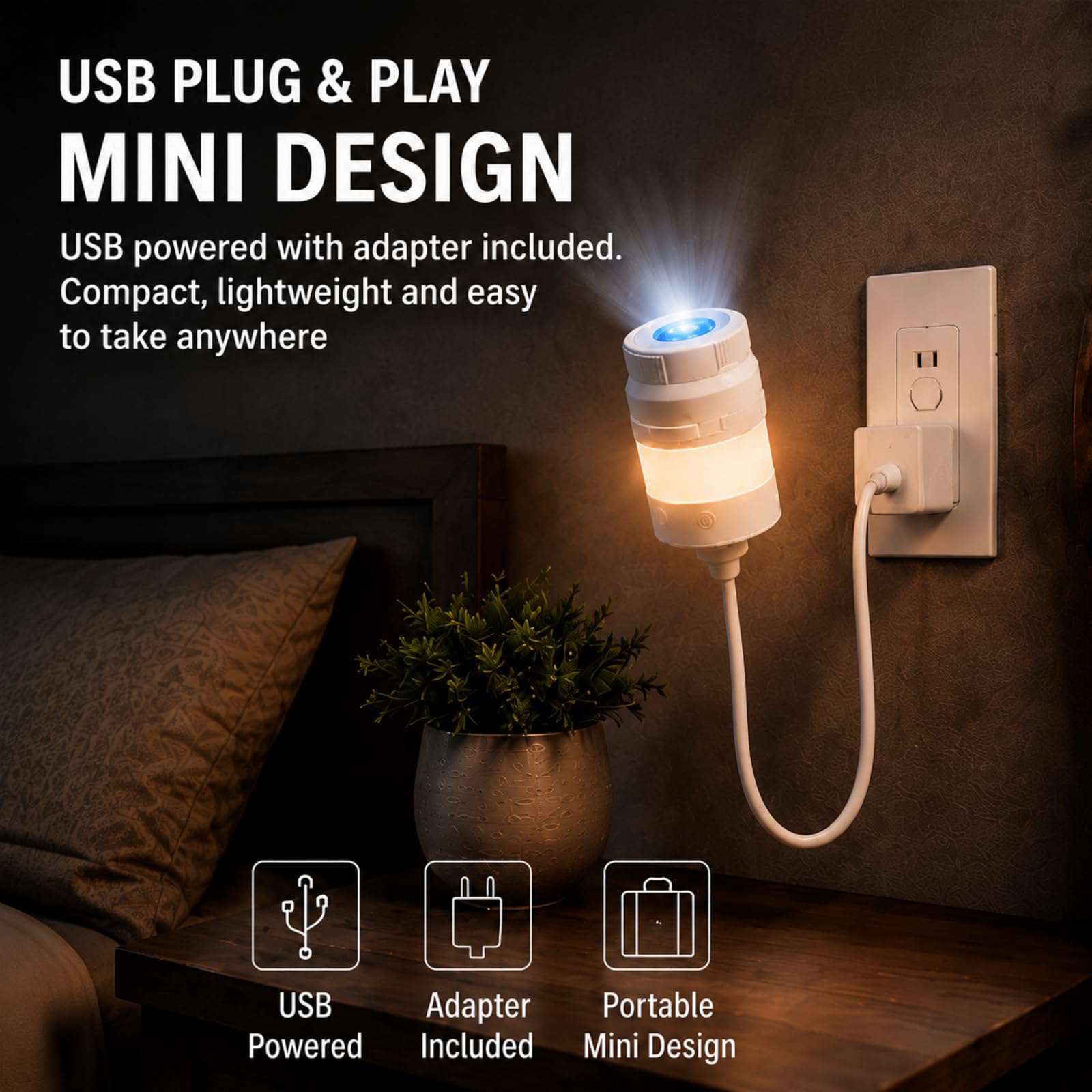 Galaxy Projector Night Light, Hd Smart Dynamic 5d Holographic Night Light Projector, USB Plug Star Projector 360° Adjustable Mini Ocean Projector for Bedroom Ceiling Wall (13 Projection Films)