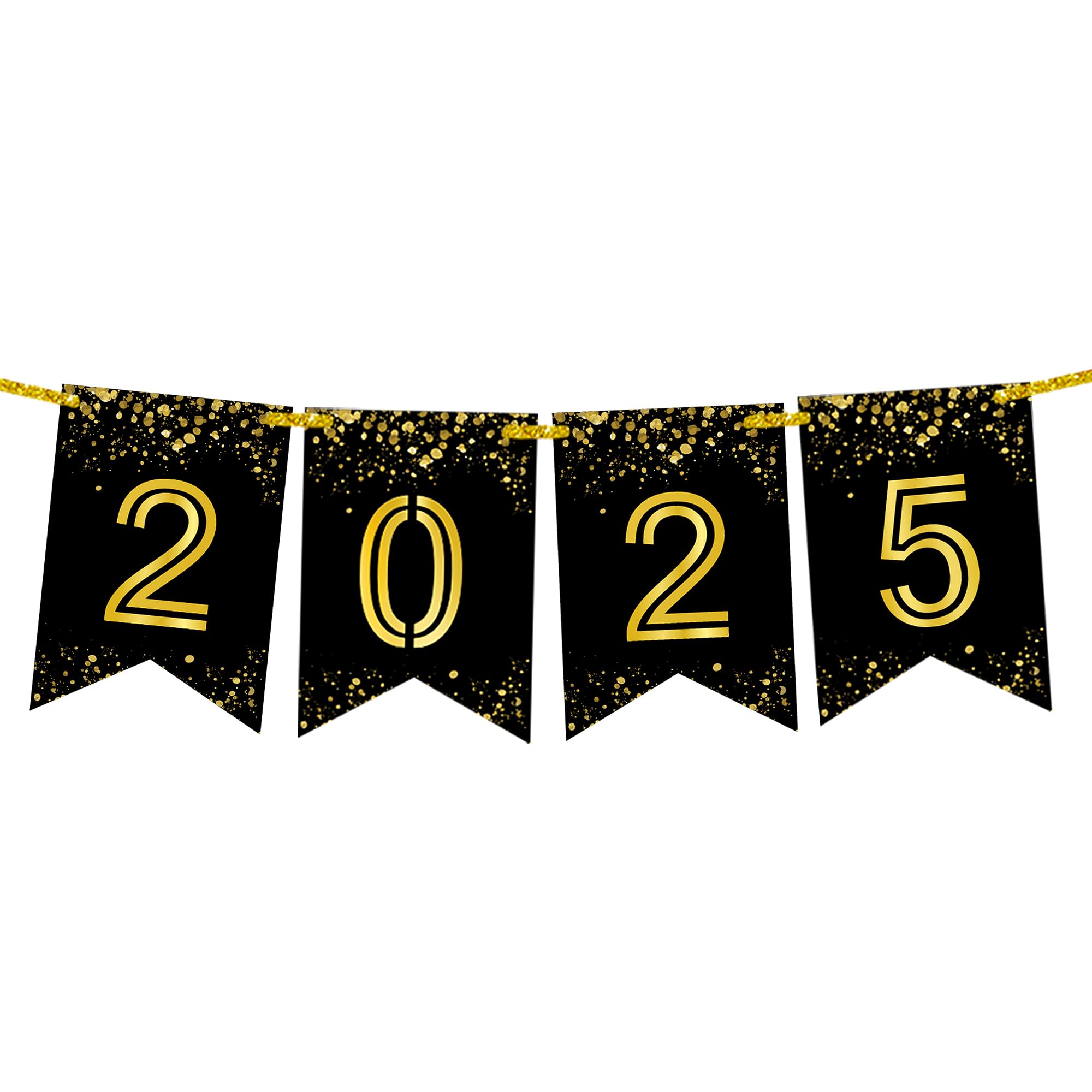 KatchOn, Glitter new year 2025 Banner - No DIY, 8 Feet | New Year 2025 Sign, New Year Decorations 2025 | NYE Banner, NYE Party Supplies 2025, Senior Night Decorations
