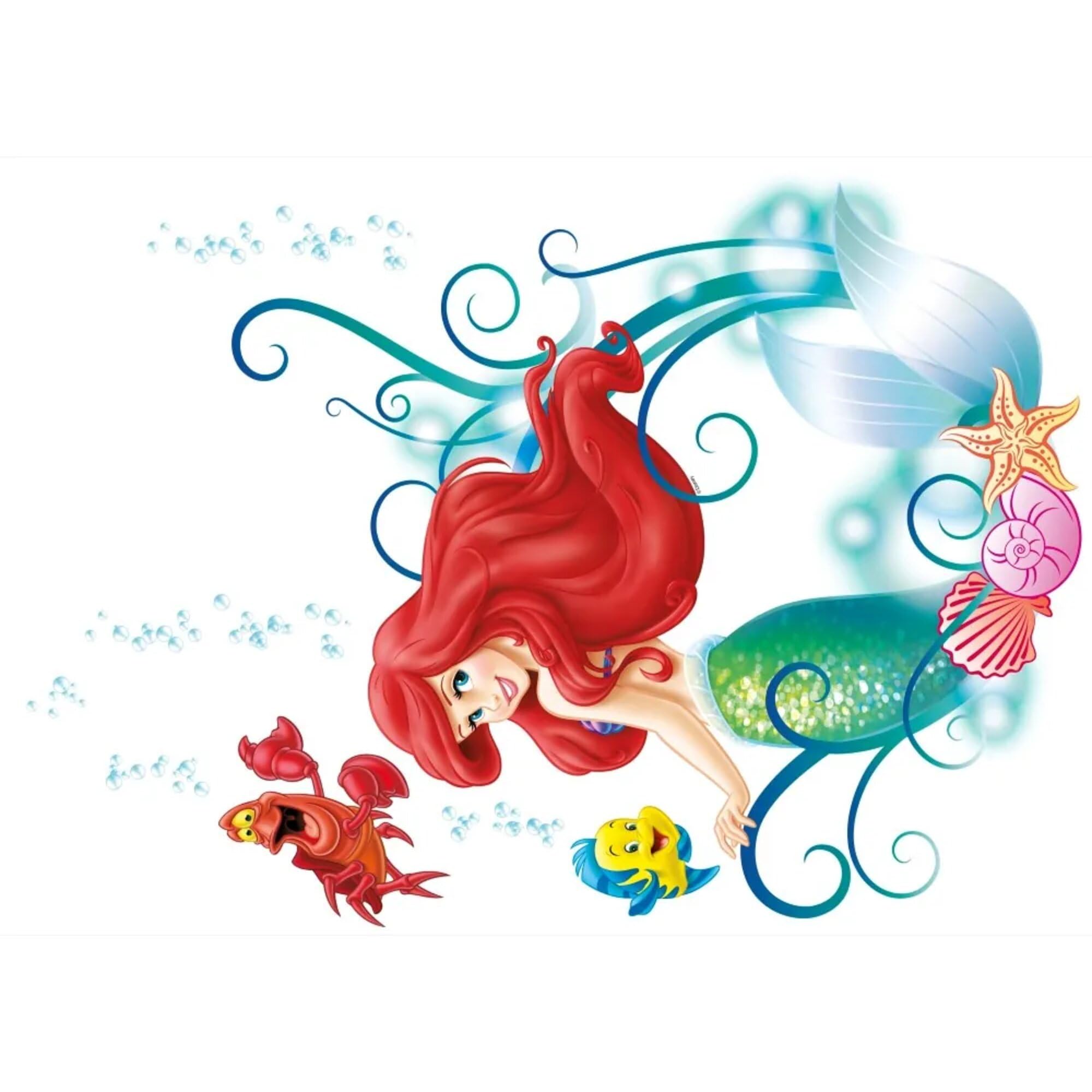 Arielle Wandtattoo (Disney) für Kinderzimmer – 50 × 70 cm, 9 Teile