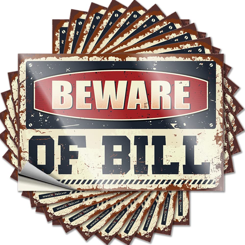Decal Tumbler Scratch Resistant Decals, Big Matte Print for Phone Case Silicone | Tiki Bar Accessories Uv Proof Pack Beware of Bill(12X18CM)