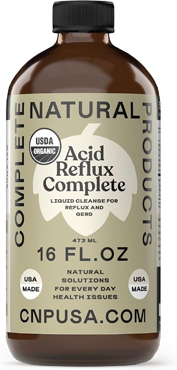 Reflux Pro Liquid Supplement 16oz - Organic Acid Reflux Cleanse Formula with Apple Cider Vinegar Ginger Garlic Hops Aloe, Fast Absorbing Digestive Support, Bottle Made in USA, Certified Organic Kosher