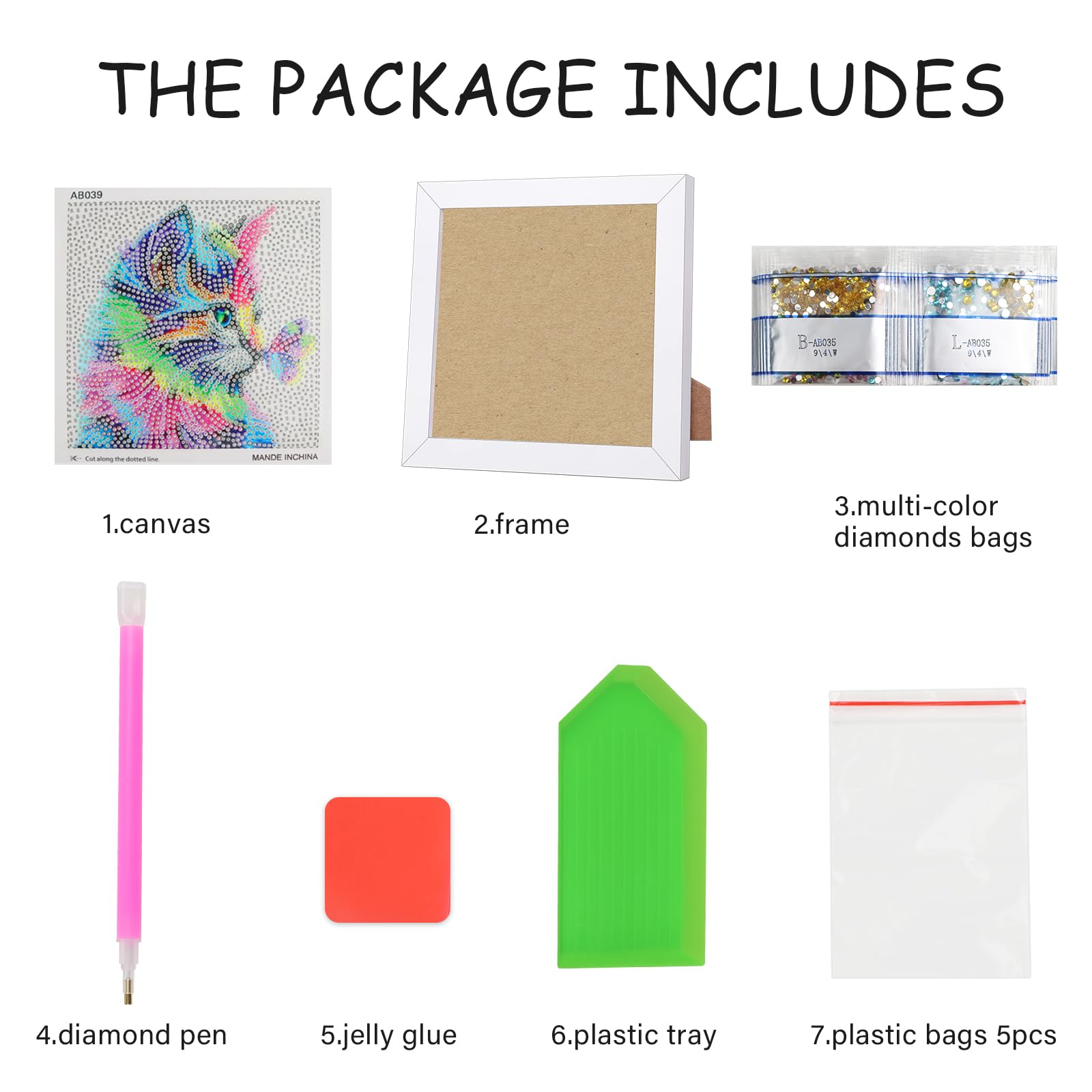 Kit De Manualidades 540 Piezas Animales Del Bosque - Cuadros De Diamantes Con Ciervo Y Búho Para Niños Y Niñas