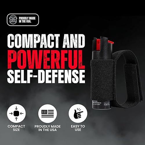 Vista 2 de POLICE MAGNUM Aerosol de pimienta para autodefensa - Equipo de seguridad para correr, trotar, caminar por la noche, fabricado en los Estados Unidos