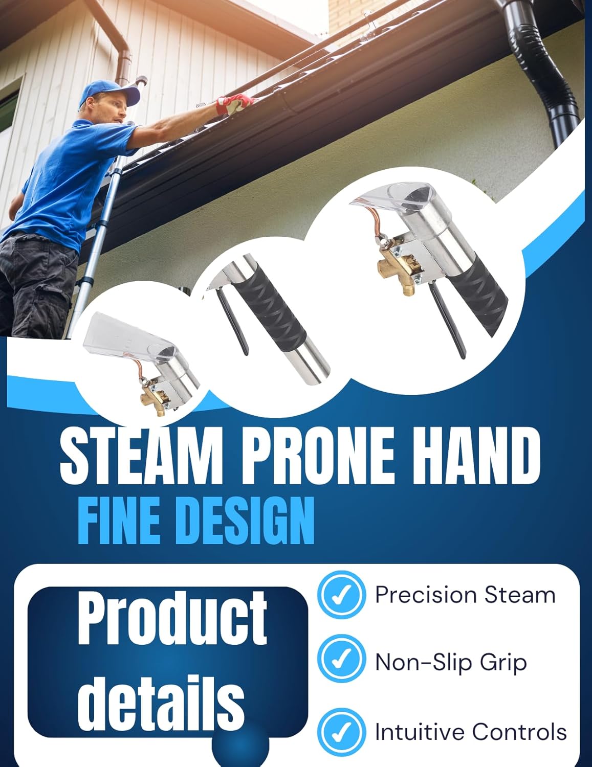 High-Temperature Steam Carpet Extractor,Clear Head Shop Vac Attachment for Upholstery and Auto Carpet Stain Removal