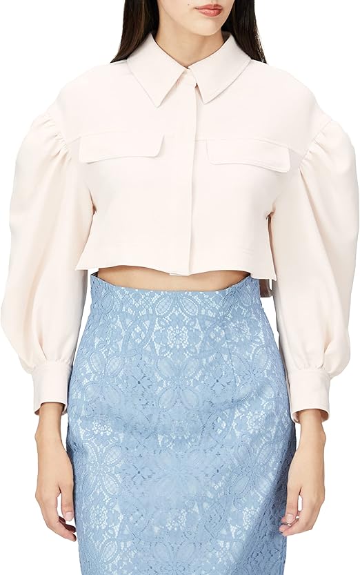 Amazon | [セルフォード] 短丈ボリュームスリーブブラウス CWFB225050