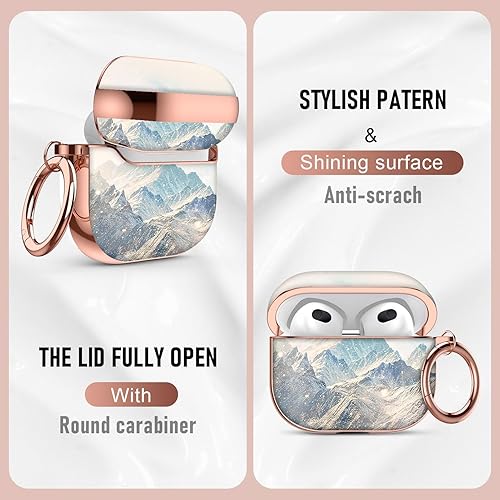 Vista 142 de Maxjoy for AirPods 2nd Generation Case, Unique Design Hard Protective Shockproof Airpods Case Cover with Keychain Compatible with Apple AirPods Sea