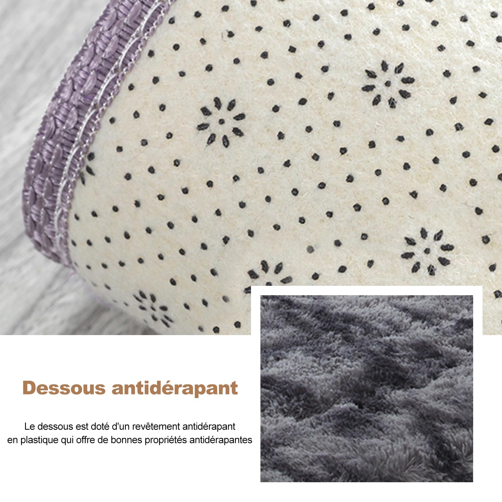 Ergocar Tapis de salon moderne, super doux et anti-dérapant, tapis de chambre à coucher chaud
