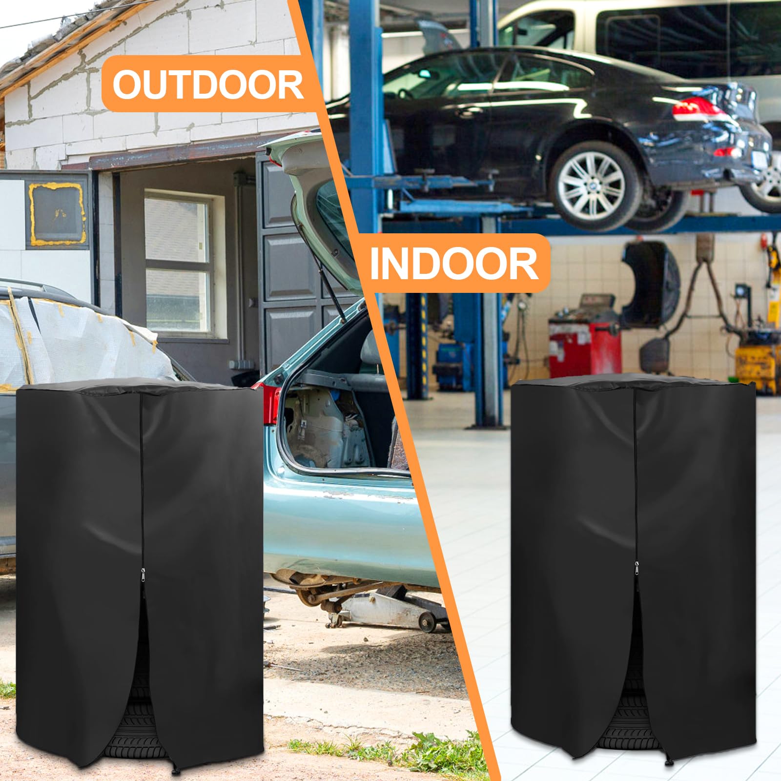 Housse de Pneu Universelle Housse de Protection pour Pneus Voiture Imperméable Sac Pneu Voiture Housses de Rangement pour Pneus Sac de Rangement pour Pneus Housse Stockage Pneus pour 4 Pneus 85*120cm