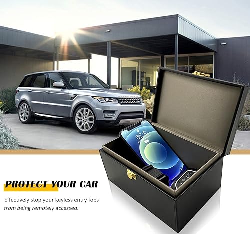 Miniatura 2 de Faraday - Protector de llavero de entrada, sin llave, protector seguro para llave de automóvil, caja de blindaje de bloqueo de señal Faraday para