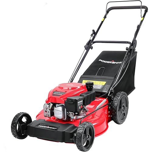PowerSmart Gas Lawn Mower 21-Inch 144cc OHV Engine 2-in-1 Push Mower with Bagging