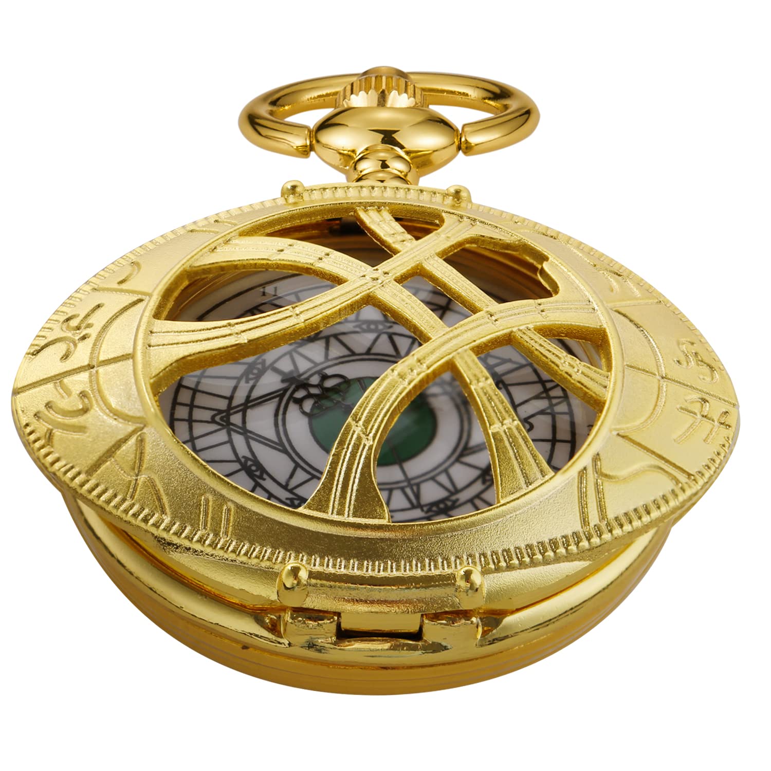 Men's Pocket Watch, Arabic Digital Dial Pocket Watches with Chain