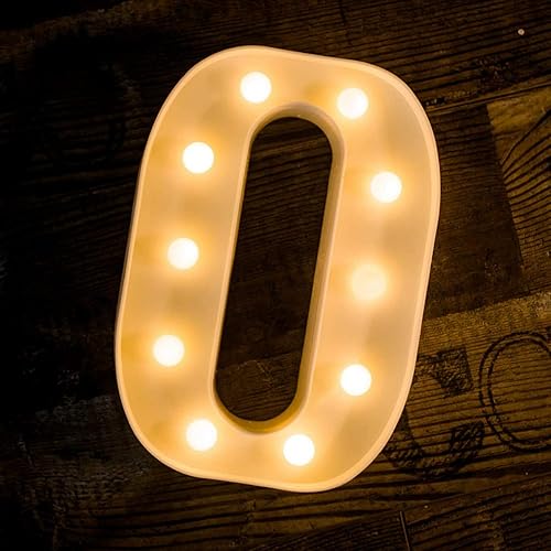 Foaky 26letras del alfabeto con luces LED, letras que se iluminan, luces de noche, para bodas, fiestas de cumpleaños, funcionan con baterías, luz