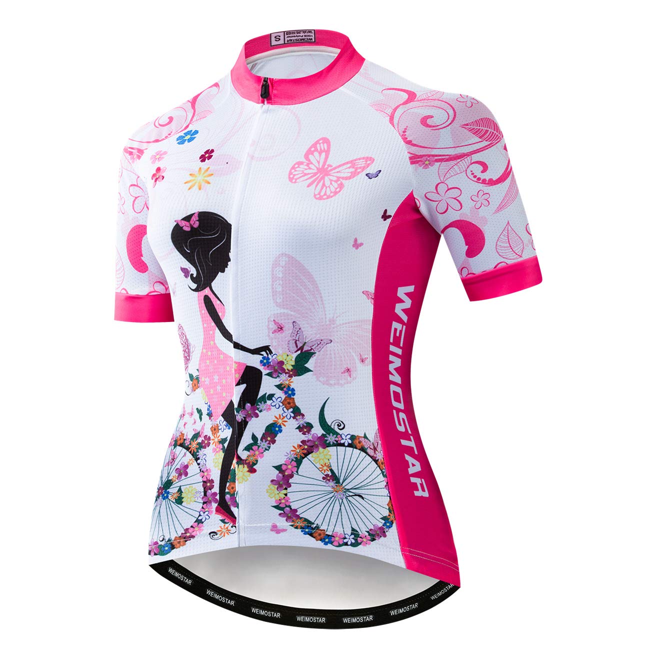weimostar Fahrrad-Trikot für Damen, Mountainbike-Kleidung, Sommer-Rad-Top, kurzärmlig, MTB-Jersey, schnelltrocknend