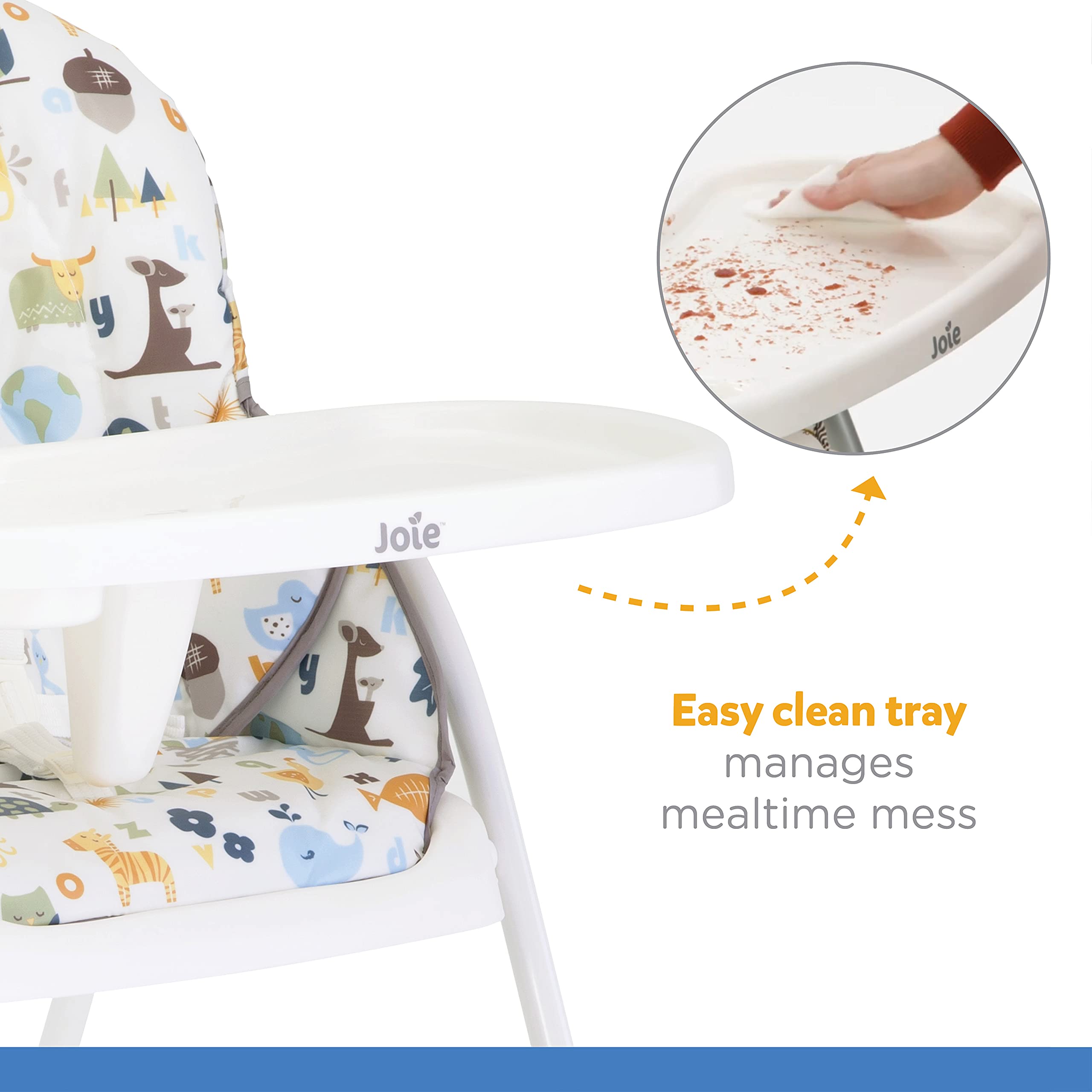 Joie High Chair for Kids Mimzy Snacker Booster Seats with OneHand Fold