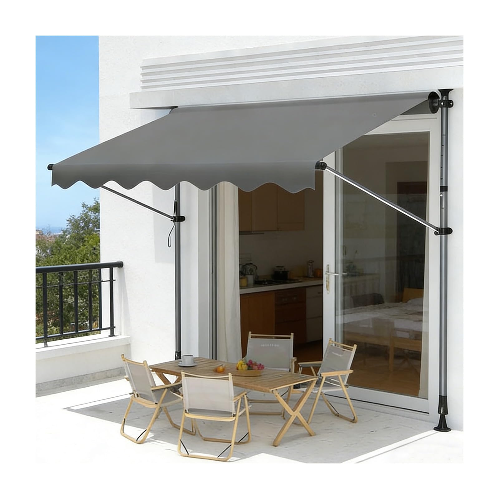 Moustiquaire rétractable avec manivelle facile pour une protection UV sur le balcon