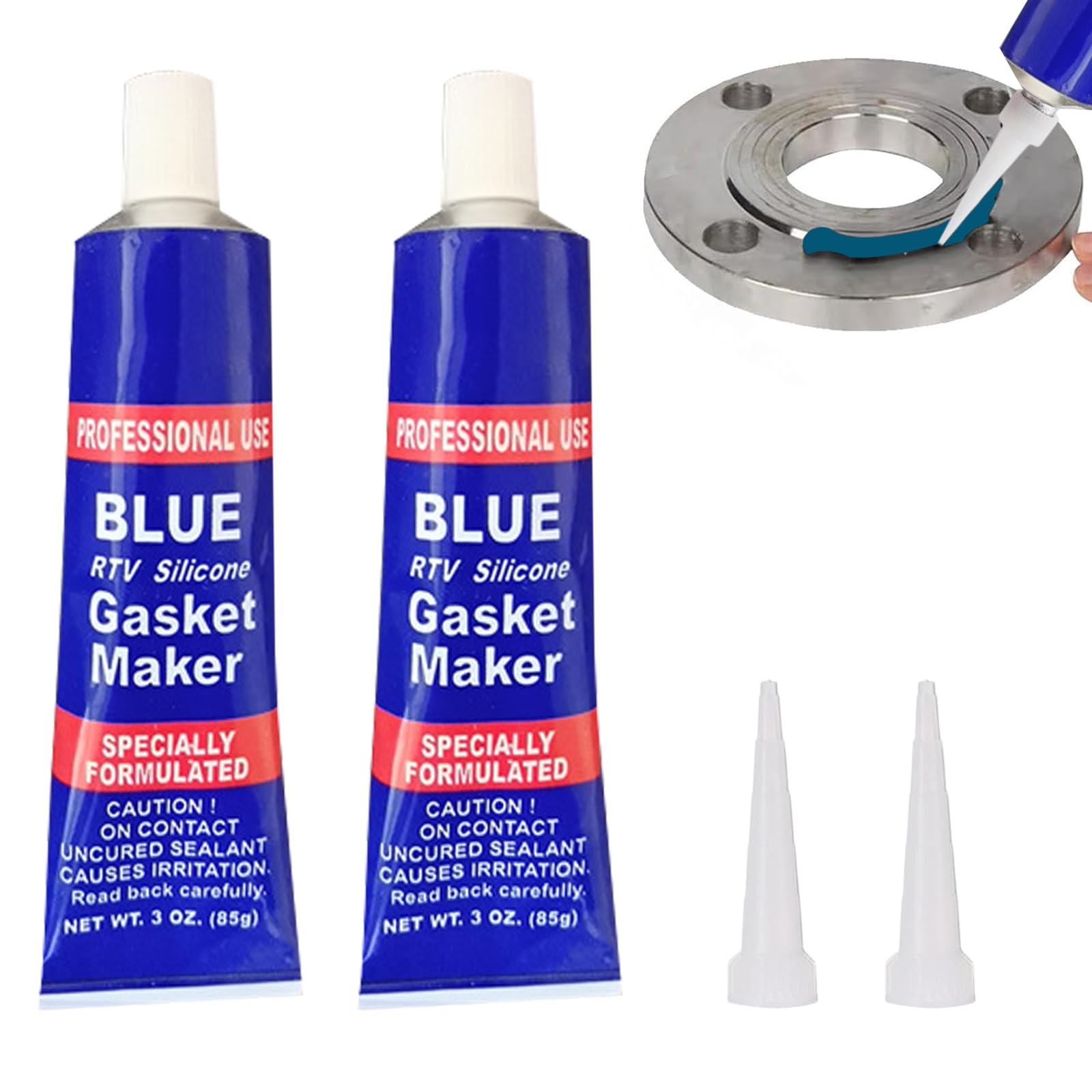 Gasket Sealant,2pcs High Temperature Silicone Sealant,RTV Engine Sealants,Silicone Gasket Maker,High Temperature RTV Silicones Gasket Maker,Silicones Gaskets Sealants,for Auto Motorbike Machine,Blue