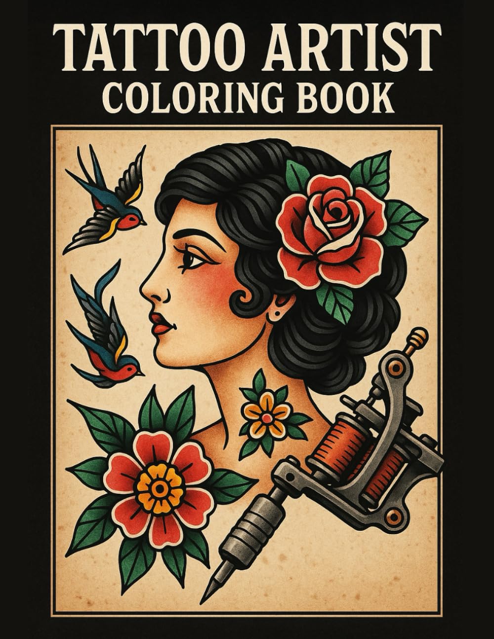 Tattoo Artist Coloring book: A bold and creative tattoo-themed coloring book for adults and teens — perfect for artists, ink lovers, and creative minds who love tattoo culture