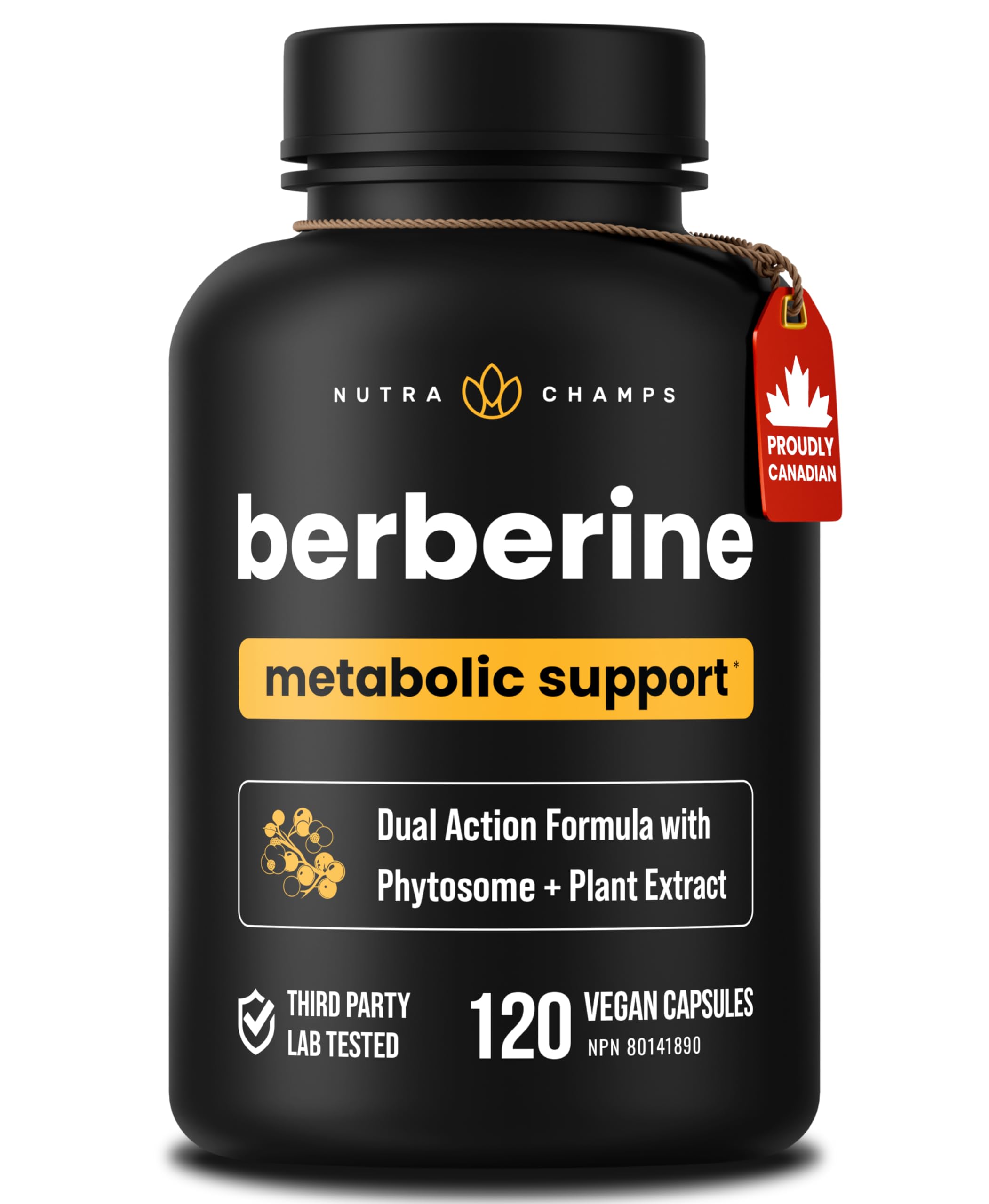 Berberine Supplement | Ultra High Strength 97% Purity | Berberine HCL 1500mg + Berbevis Phytosome Extract for Enhanced Absorption & Metabolic Support | Premium 500mg 90 Vegan Capsules