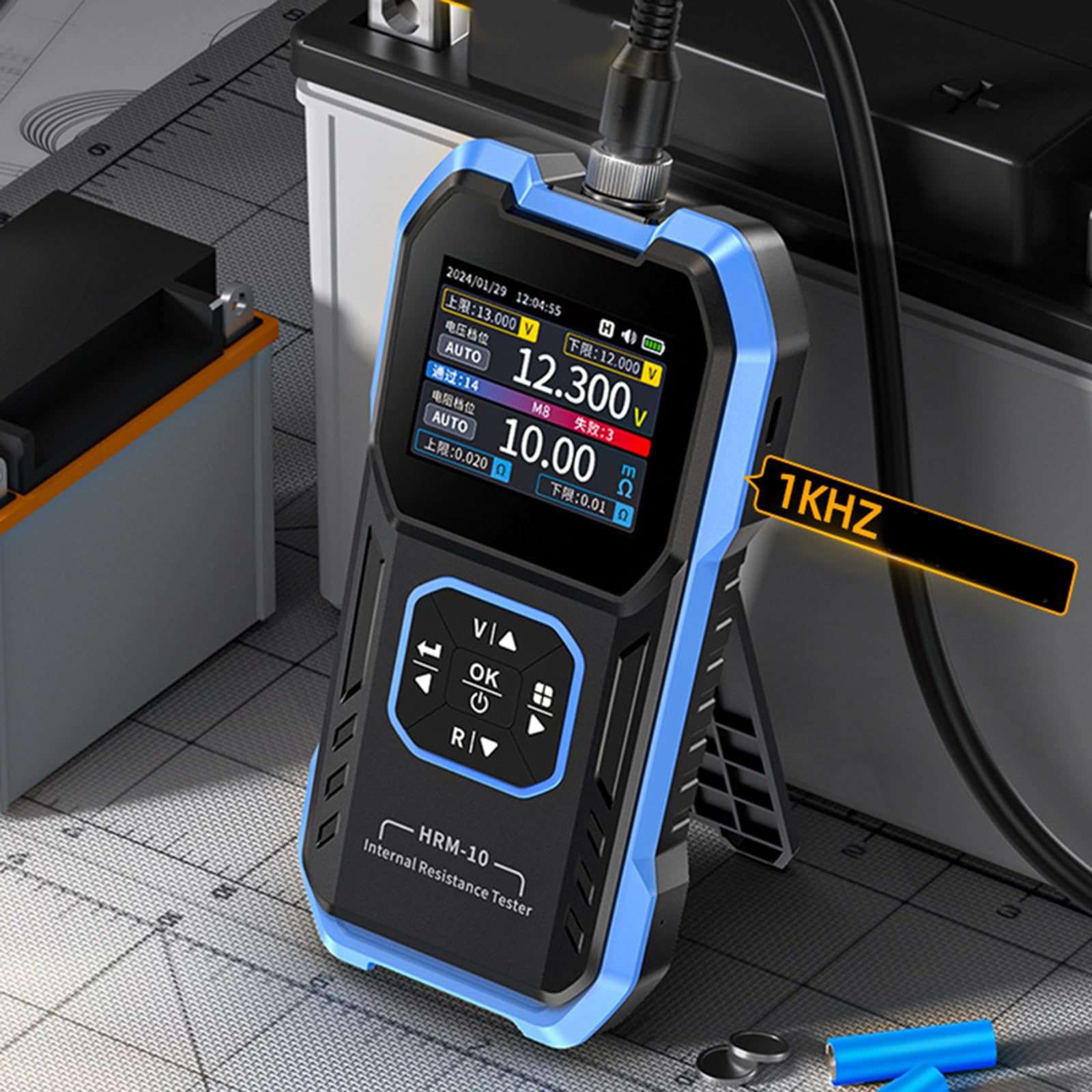 Tester di tensione e resistenza multipla Test batteria per uso professionale e hobbista in varie applicazioni Misuratore di tensione ad alta precisione