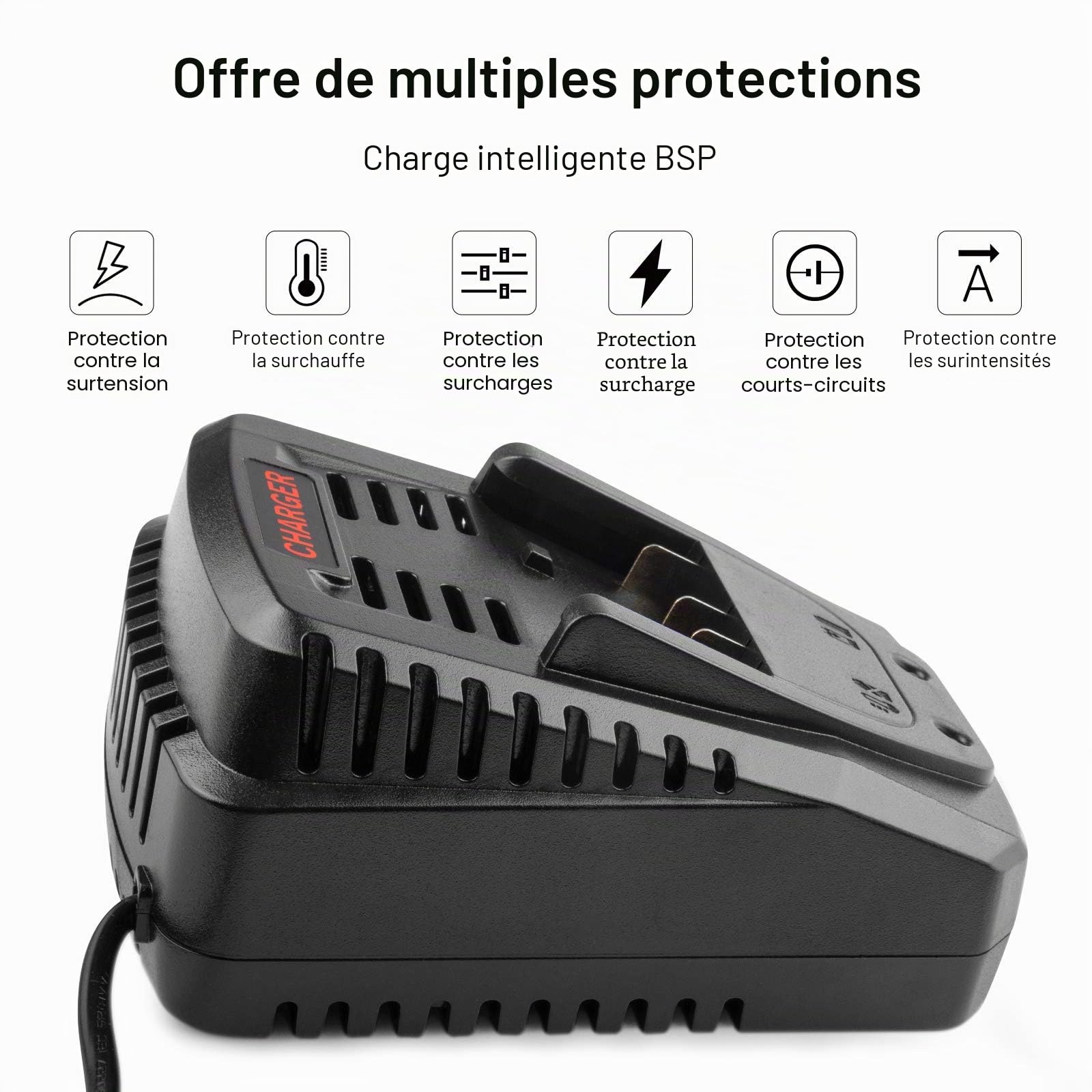 LabTEC 14.4V-18V Battery Charger for Bosch BC660, Replace Battery Charger for Bosch BAT619 BAT609G BAT618 2607336092 2607336236 2607336091 36618-02 37618-01 Power Tool