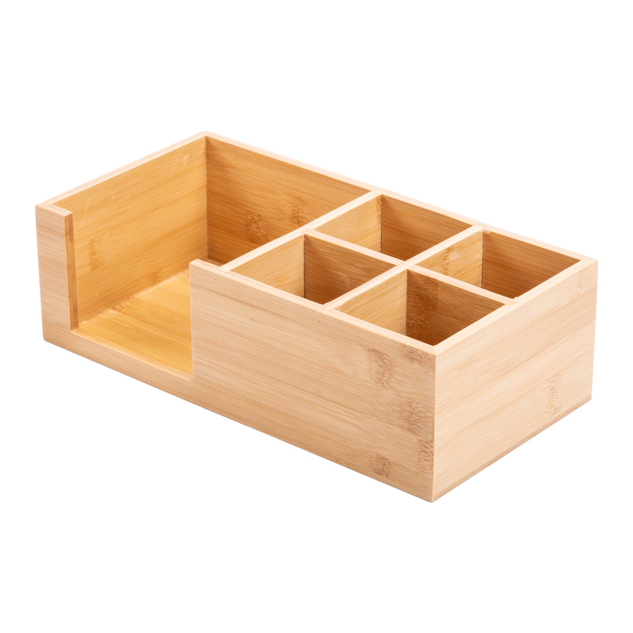 Wickerfield Beige Drawer Divider - Kitchen Cabinet & Office Desktop Organizer (5 Compartments)