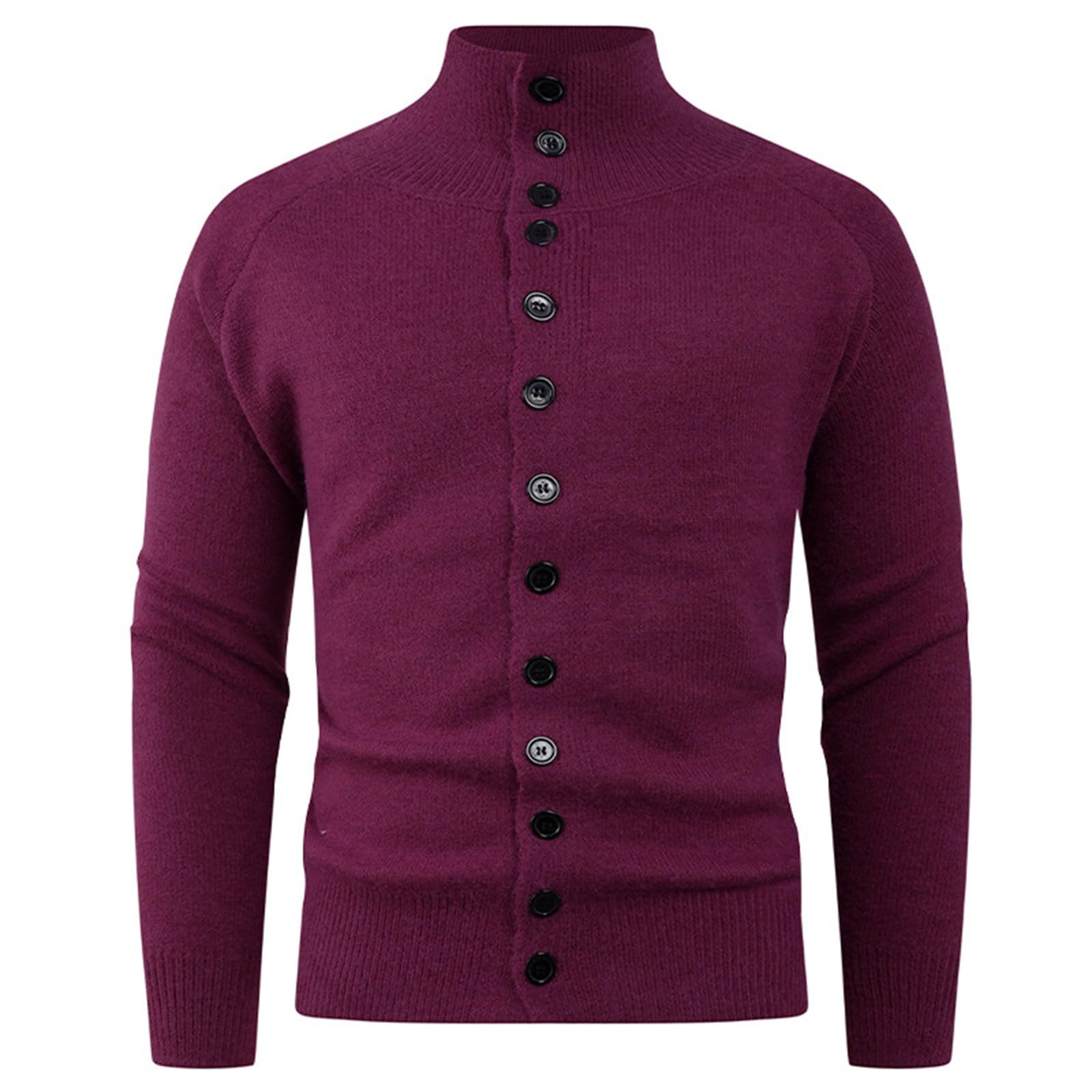 Genérico Jersey Hombre Cardigan, Chaqueta Punto Hombre con Botones Corte Regular Cárdigan De Punto Color Liso Holgado Casual Punto Grueso para Otoño E Invierno