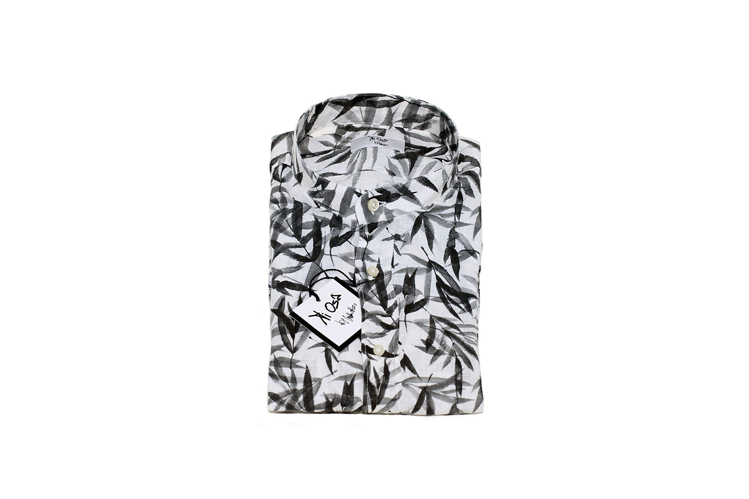 Kiosa - Camisa de Lino para Hombre, diseño 18, Talla