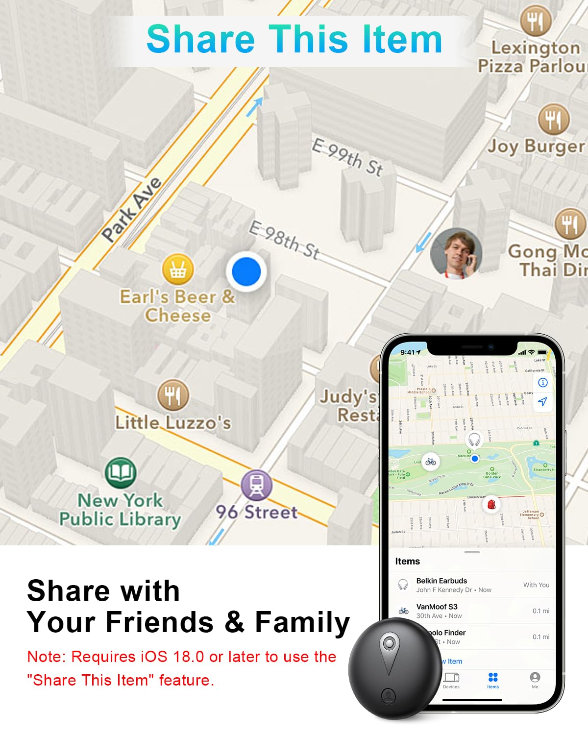 GPS Tracker Auto ohne ABO - Mini Auto Tracker & GPS, Vielseitiges GPS für Au-to, Motorrad, Fahrräder, Gepäck & Haustiere, iOS App, Wasserdicht