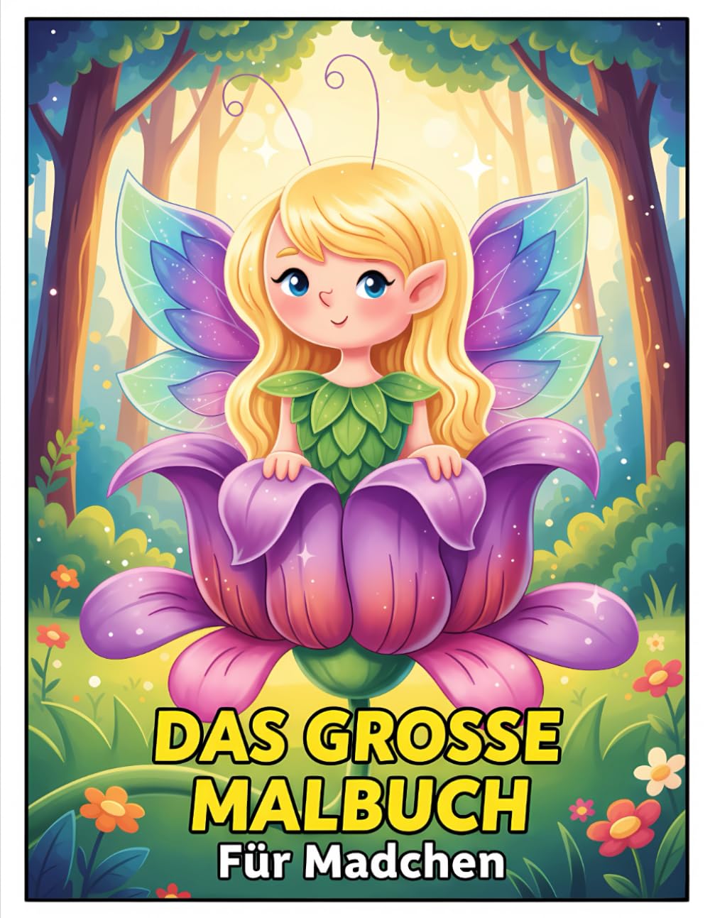 Malbuch Für Mädchen: Über 60 farbenfrohe Illustrationen zum Ausmalen – Mit Einhörnern, Meerjungfrauen, Tieren, Feen und Prinzessinnen für kreative Kinder ab 6 Jahren