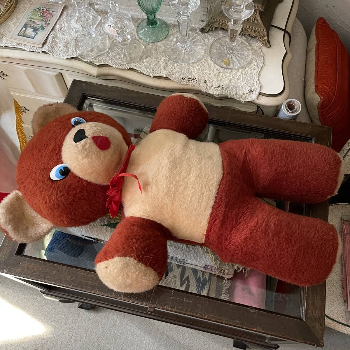 貴重！60'sアメリカアンティーク熊のソフビ人形USAヴィンテージ雑貨ベアー