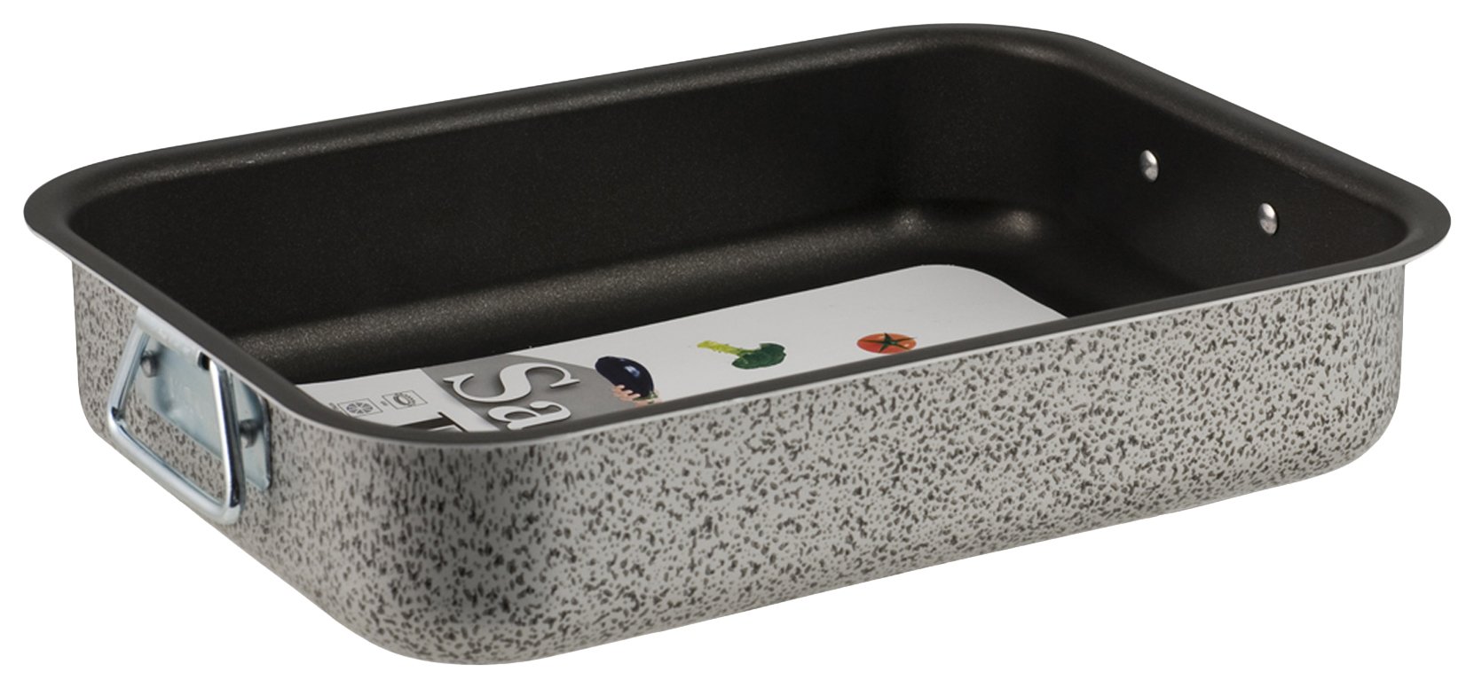 Home Salt Peper rosticciera, Non-Stick Coating, 40 x 28 cm, Aluminium, black/grey