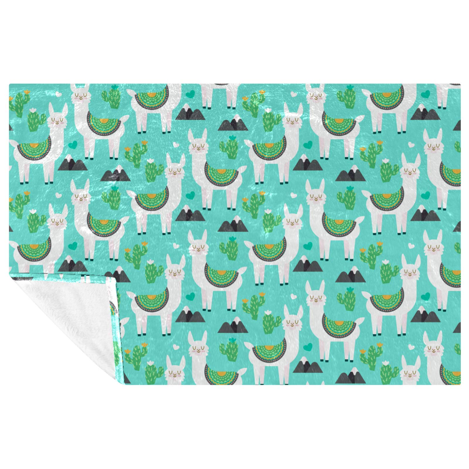 Couverture alpaga pour camping et pique-nique douce 150x100