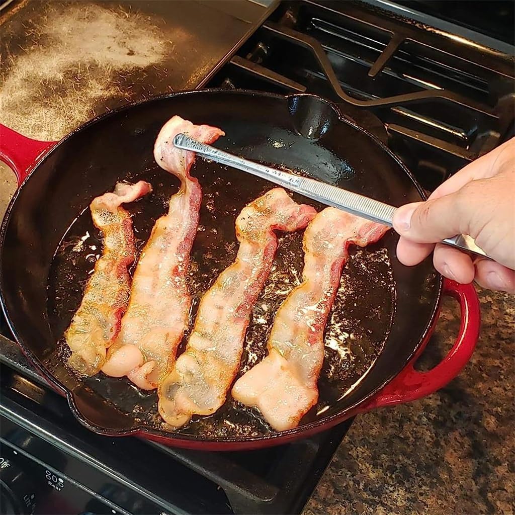 Zestaw klipsów do grilla ze stali nierdzewnej, długie szczypce do gotowania, pieczenia i serwowania – odporne na wysokie temperatury przybory kuchenne dla miłośników grillowania