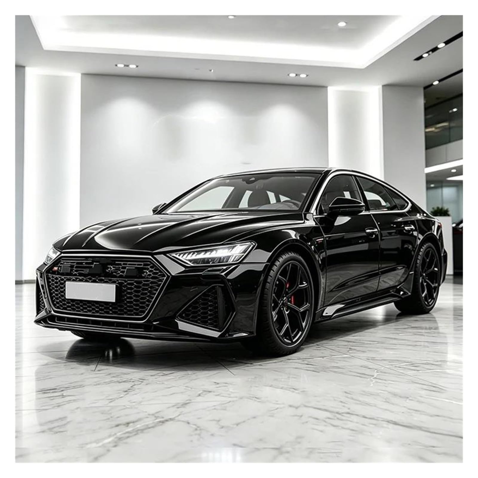 Per AUDI RS7 Modellino Auto Riproduzioni Scala | 1:24 Collezione Metallo Scala Modello(Nero)