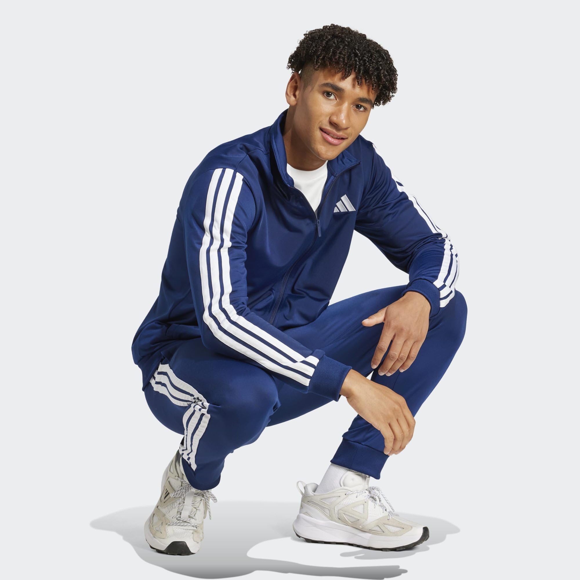 adidas Męski dres trykotowy Basic z 3 paskami